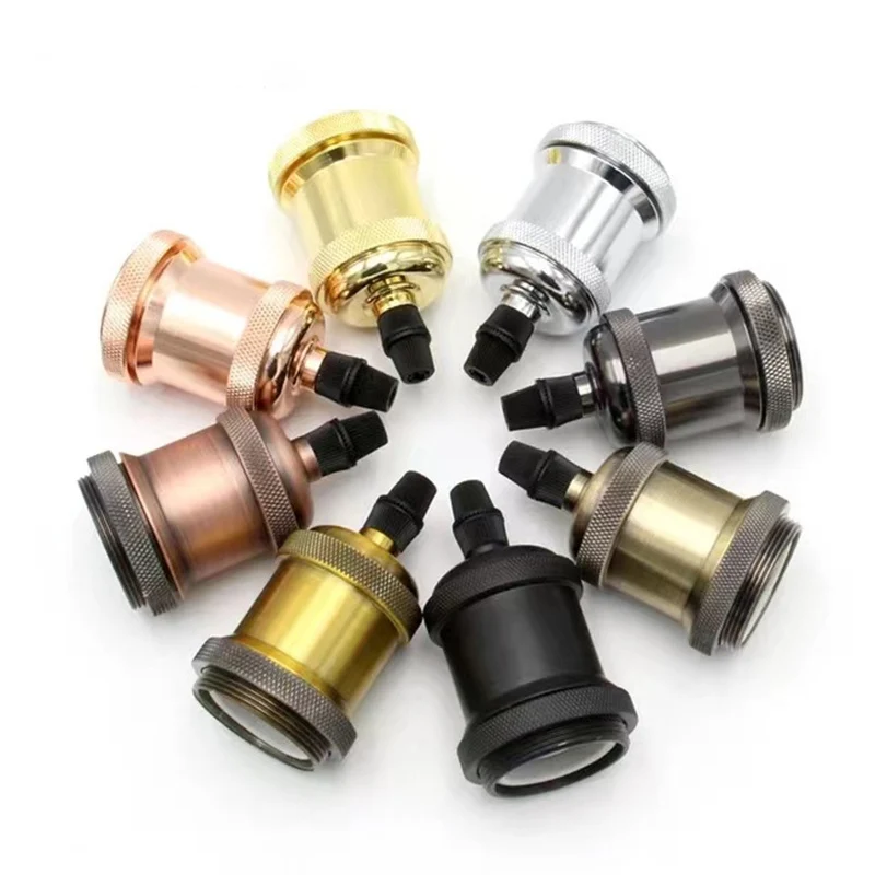 Portalámparas de tornillo Edison Vintage, base de bombilla E27, 90-265V, lámpara colgante Industrial para decoración del hogar