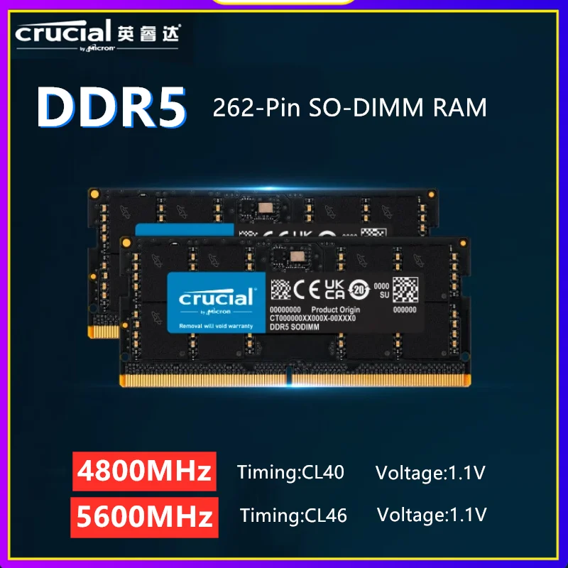 ノートブックメモリカードddr5,16gb,32gb,24gb,48gb,4800mhz,5600mhz