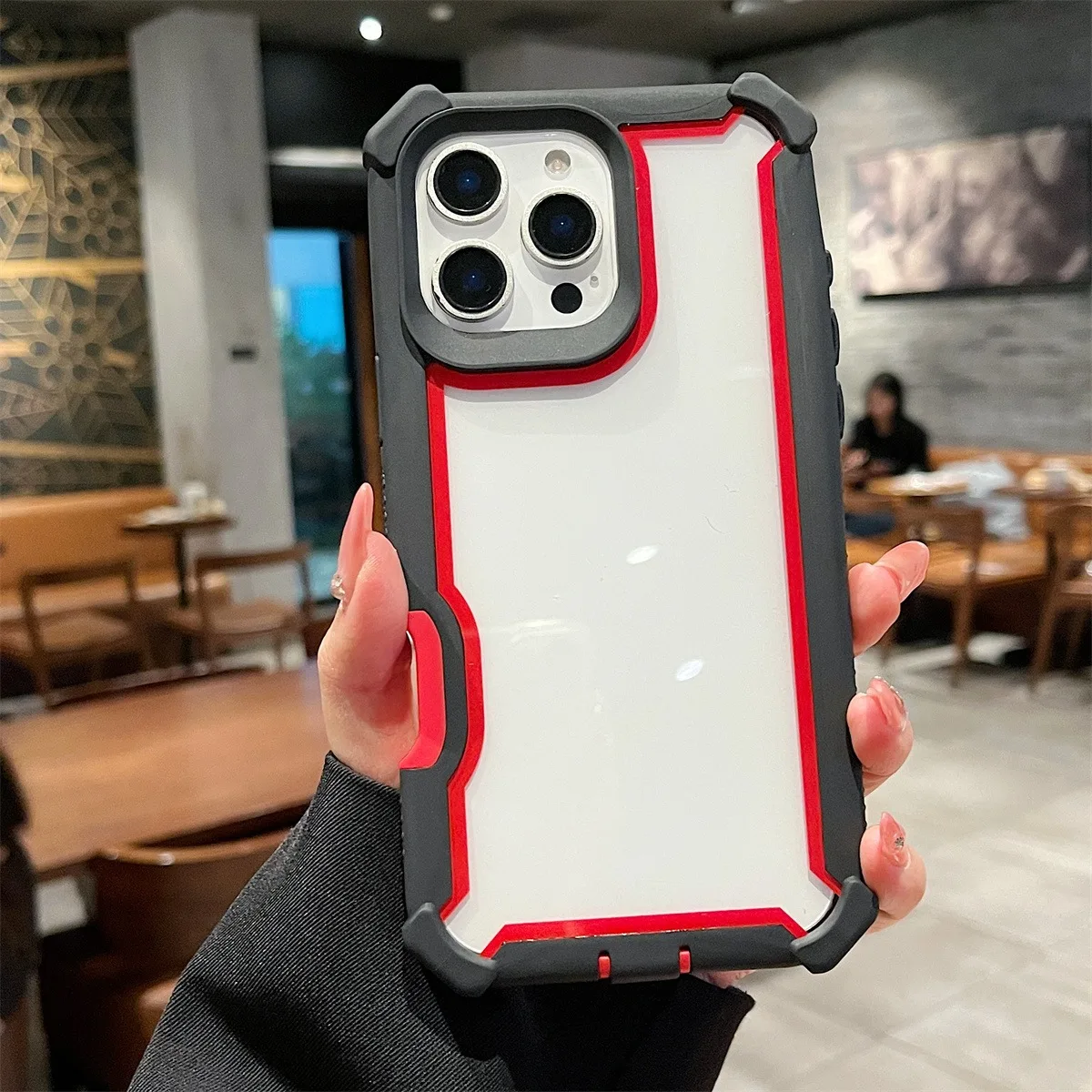 Luxury Dual-Layer Transparent Shockproof Phone Case - Durable Protective Shell