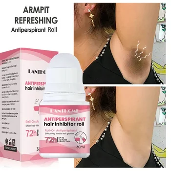 Deodorante Roll-on Antitraspirante a Lunga Durata per Ascelle, Inibitore della Crescita dei Peli, Elimina il Sudore e l'Odore Corporeo, Cura della Pelle