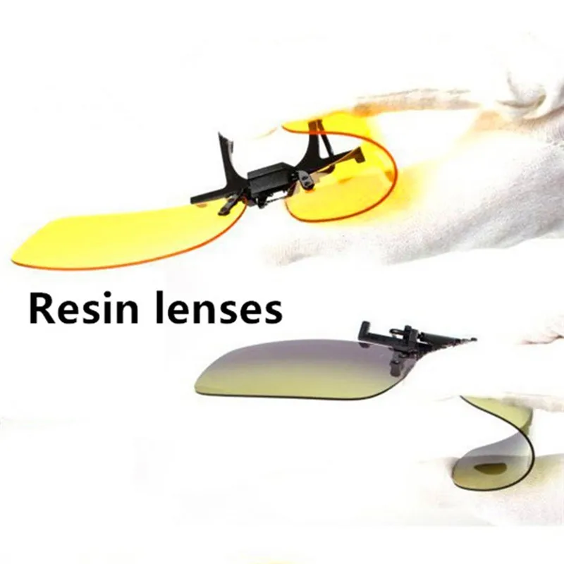 Day Night Vision Sunglasses Clip Polarized Clip on Glasses Resin Sunglasses Lens for Myopia Glasses Car Styling Driving Goggles