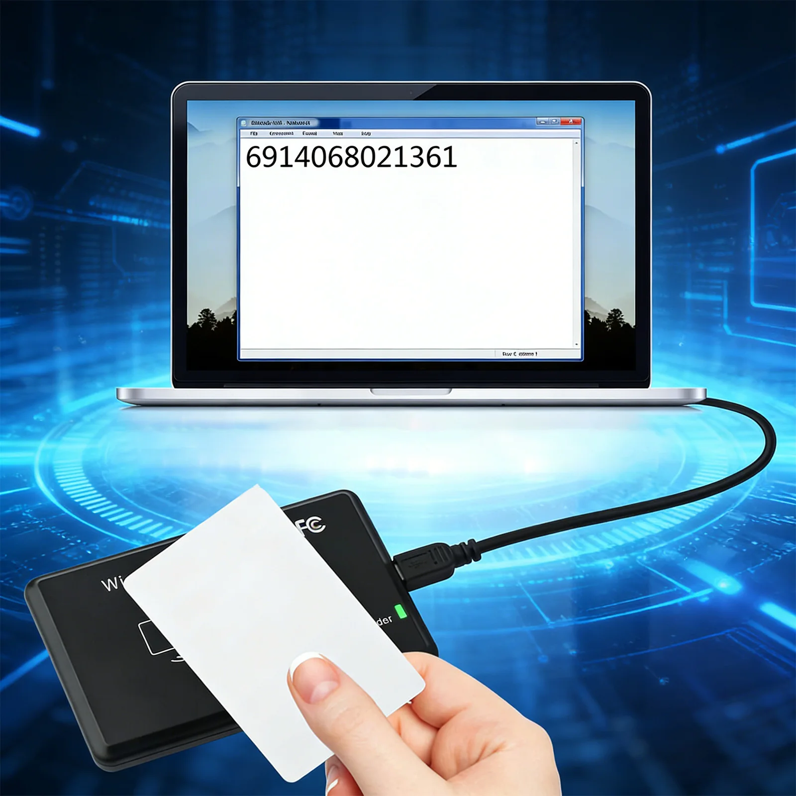 125kHz 13.56MHz 스마트 RFID 카드 발급기 USB 드라이버리스 비접촉식 ID 카드 판독기(도어 출입 통제 시스템용)