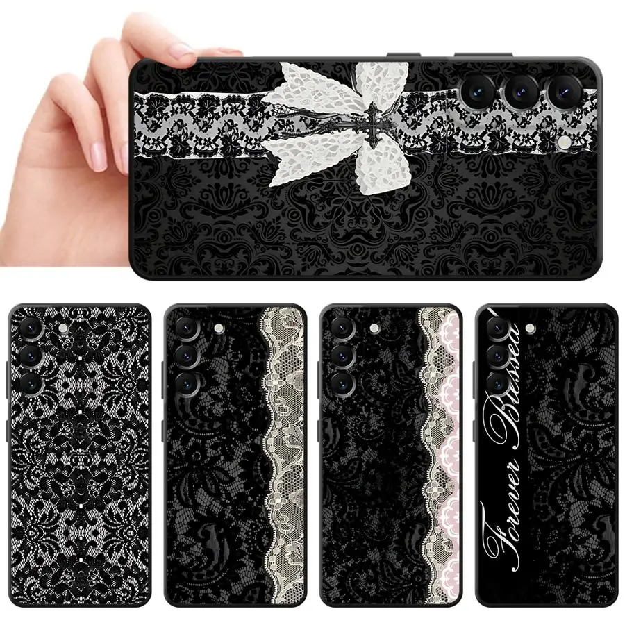 Elegant Black Sexy Lace Phone Case Cover