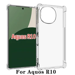 Clear Silicone TPU Back Cover with Air Cushion Shockproof Protection and Matte Finish for Sharp Aquos R10 (Airbag Case)
