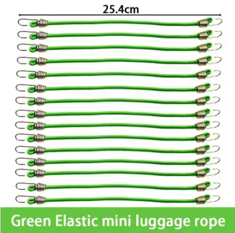 Elastic Bungee Cord 25-30cm Stretch Tie Tent Heavy Duty Luggage Strap Rope Hooks 4mm Latex Mini Rope Camping Outdoor Accessories