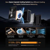 Mini PC BMAX B5 A Pro, processeur AMD Ryzen 7 5700U, carte graphique AMD Radeon, 16 Go de RAM (compatible jusqu'à 64 Go), DDR4, SSD NVMe 512 Go, Windows 11, WiFi. 6