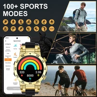 2025 LED Bluetooth appel montre intelligente hommes Sports de plein air plein écran tactile surveillance de la santé étanche Smartwatch pour IOS Android 6