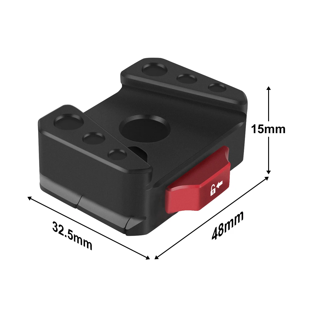 Quick Release Mount Plate Board Anti-shake Clamp V Port for GoPro13 Insta360 DJI