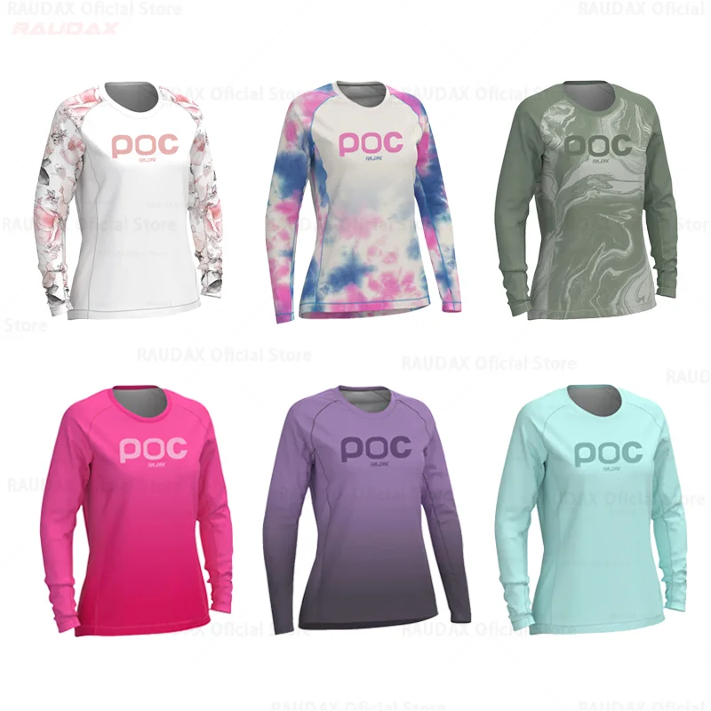 RAUDAX POC Sport Team Mountain Bike Jersey WOMEN Downhill Jersey MTB Shirt Cross Country Motocross Ladies Sweatshirt