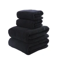 Black Bath Towel Thick Large Soft Cotton Face Hand Shower Towels for Adults Kids Home Bathroom Spa toalla 34*74cm/70*140cm 1