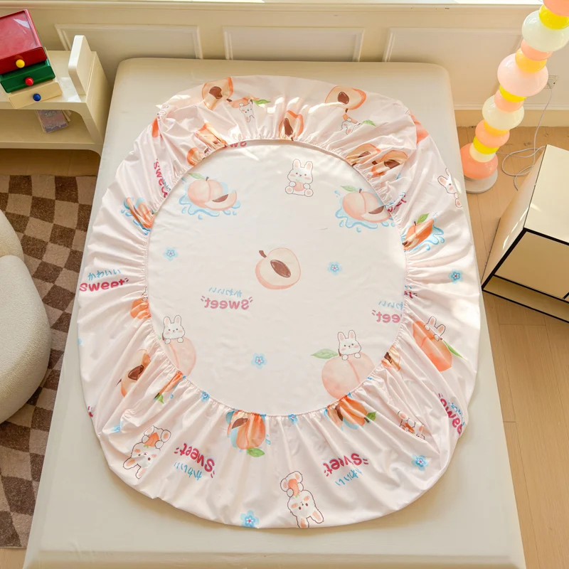 New Cartoon Bed Hat for 2025 Cotton Aloe Cotton Single Bedspread 360 Degree Wrap with Elastic Mattress Cover 90x200 150x200 3