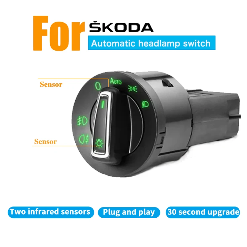Headlight Switch For Skoda Rapid Fabia Spaceback Yeti Superb Octavia