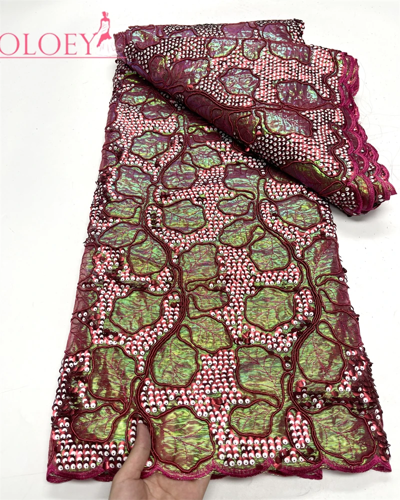 

2023 Fashion Elegant French Rope Embroidery Orangza Lace Fabric Lace Fabric African Nigerian Fabric For Wedding Dress