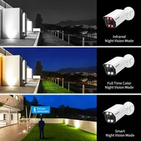 ASECAM Caméra de Surveillance extérieure IP POE hd 8MP/4K, dispositif de sécurité domestique en métal couleur, avec Vision nocturne et Audio, codec H.265 et protocole Onvif 2