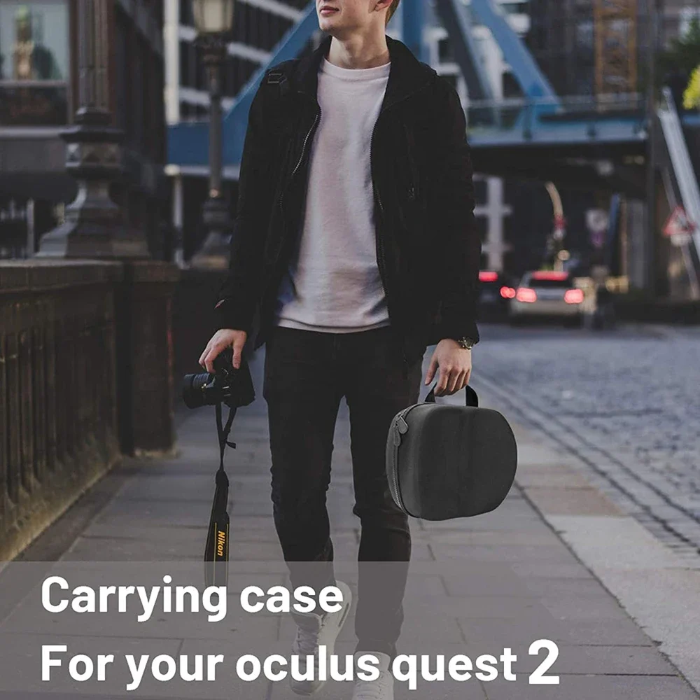 

Hard EVA Travel Storage Bag For Oculus Oculos Quest 2 VR Headset Portable Convenient Carrying Case Controllers Accessories