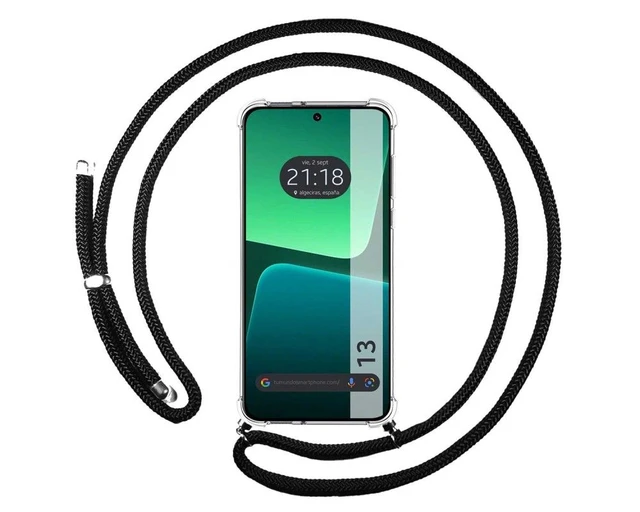 Xiaomi 13 Pro 5G Funda Colgante transparente con cordón color Verde Agua