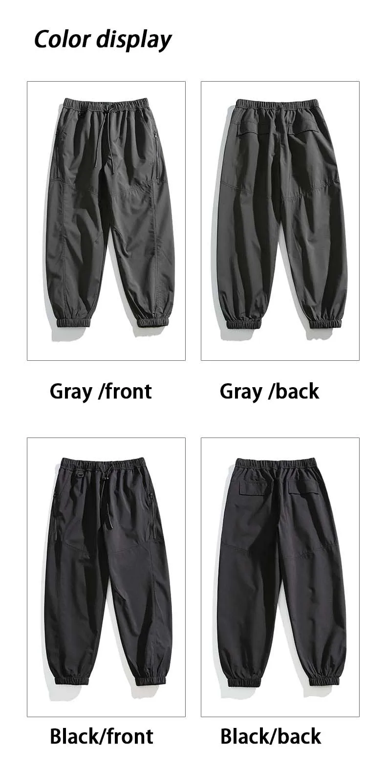 Description Picture 5 of itemMen's Splicing Design Waterproof Hiking Pants Foot Binding Mouth Windproof Sport Cycling Breathability Outdoor Camping Pants