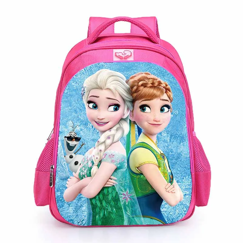 16 Inch Disney New Frozen Schoolbag Kids Girl Elsa Anna Bookbag Mochila Children Double Shoulder School Bags Cartoon Backpack