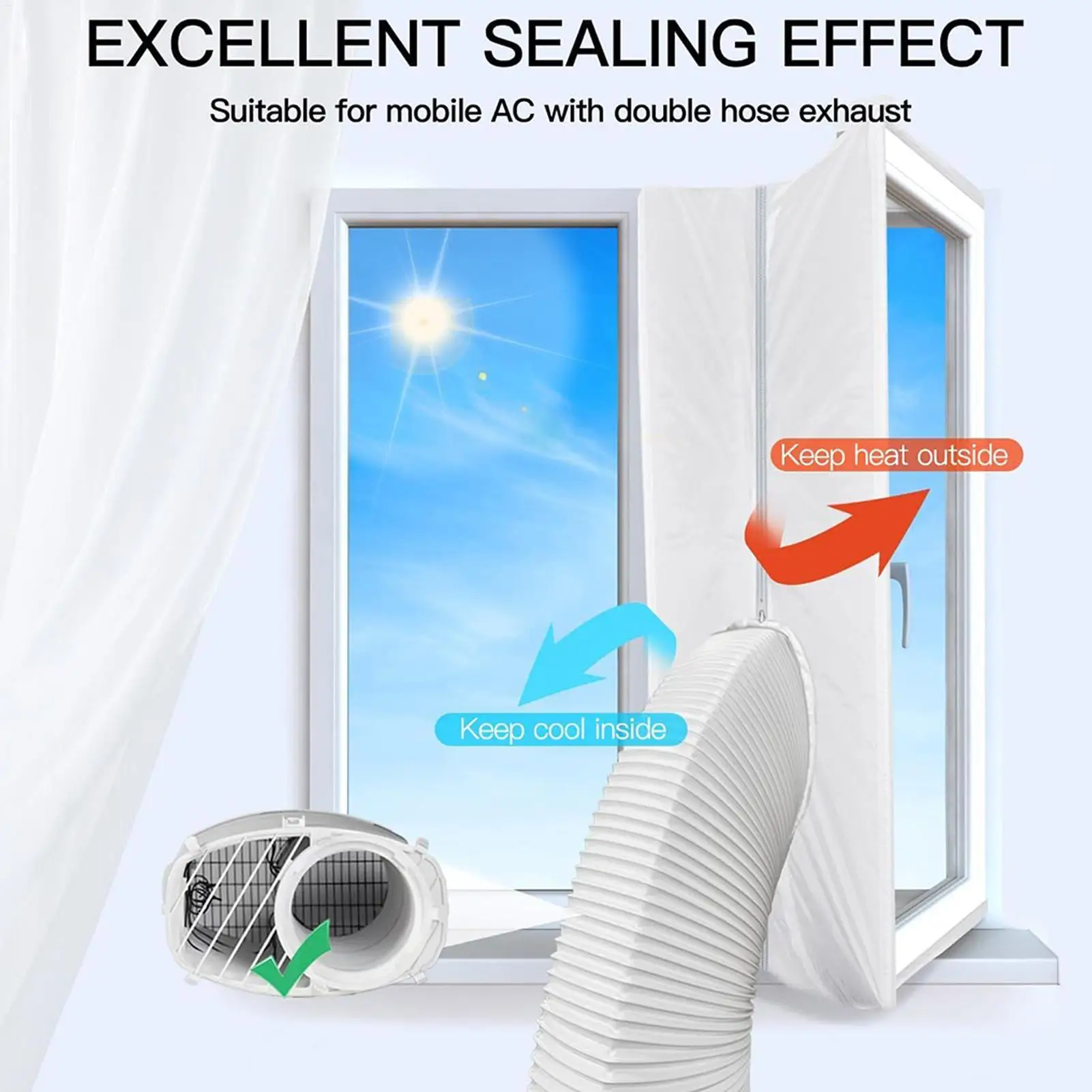 Universal Window Seal For Portable Air Conditioner Window Sealing Air conditioner sealing cloth for home Dormitory