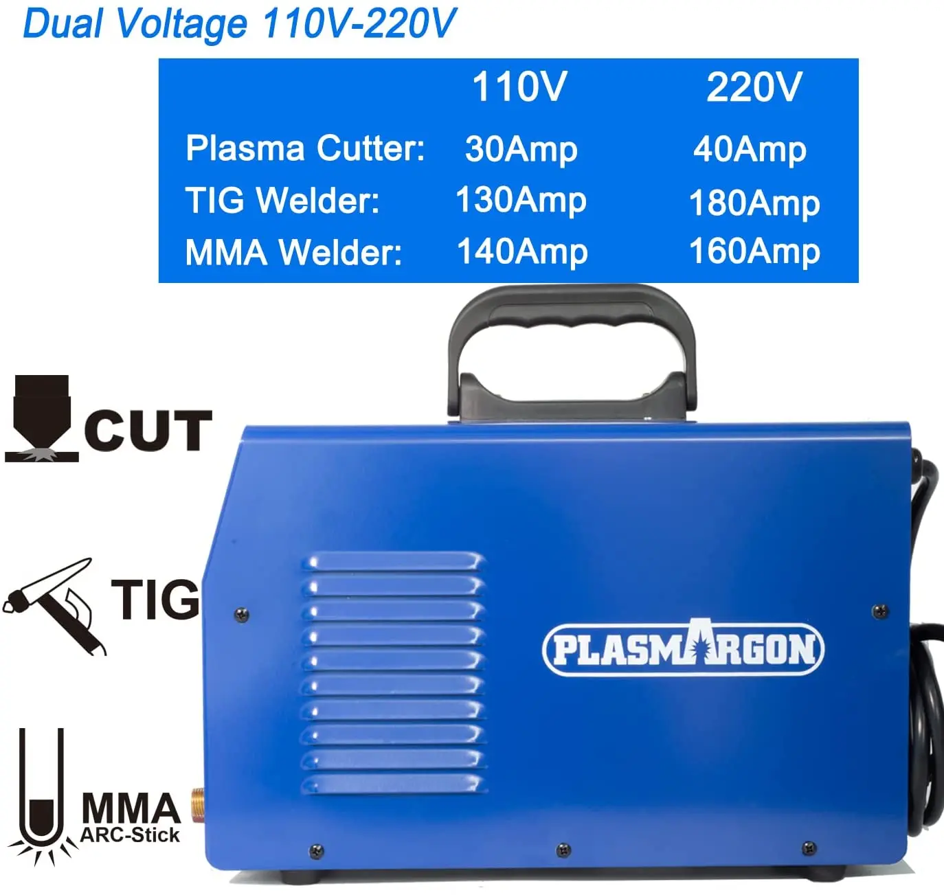 Plasma arc welding machine pulse TIG welding 50A plasma cutting 200A TIG welding  1/2 inch clean cutting, high frequency 4