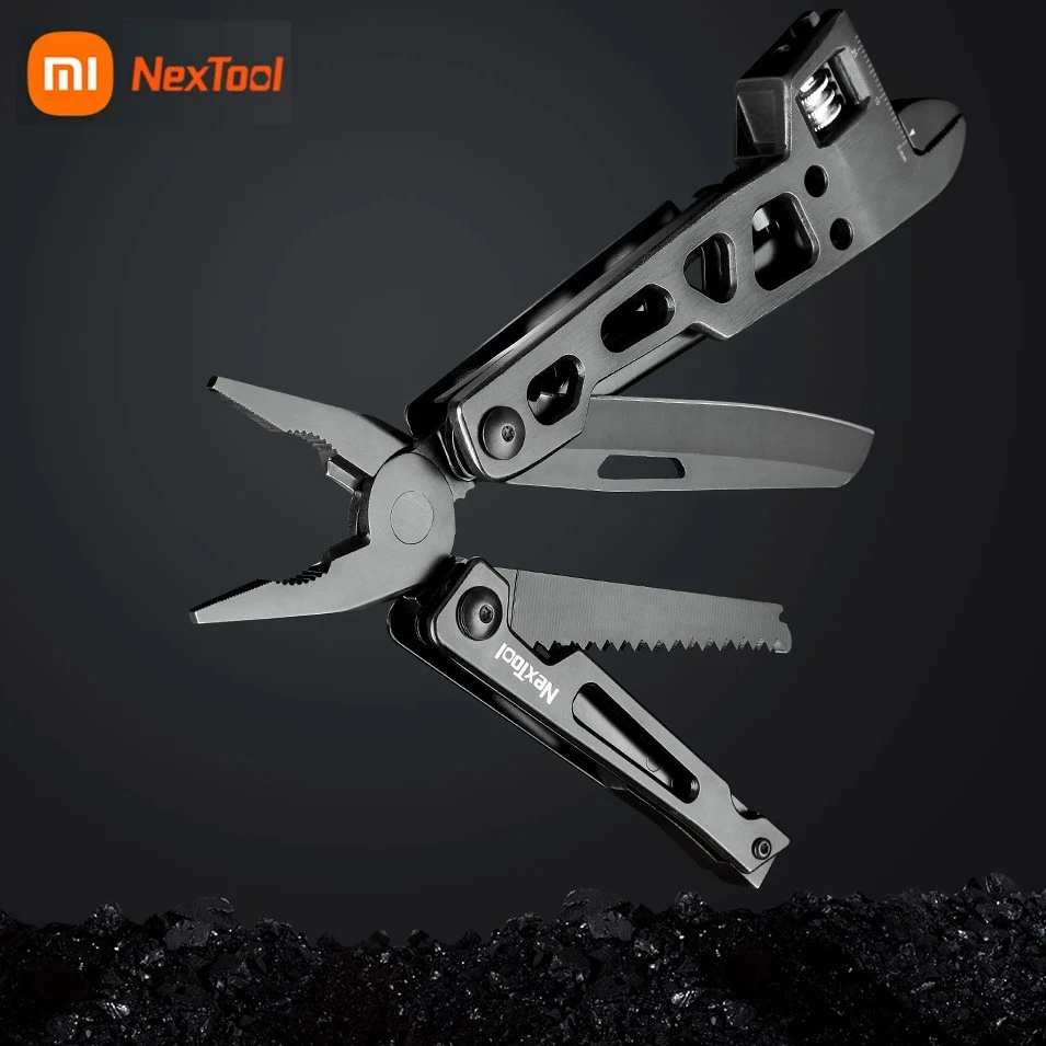 XIAOMI NexTool 9 In 1 Multi Function Wrench Knife Folding Tool Multi Purpose Pliers Wood Saw Slotted Screwdriver Kitchen Cutter - Xiaomi for Smart home