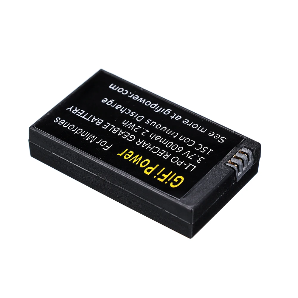 Vue de côté de la batterie 3600mAh pour Parrot MiniDrones, étiquette visible