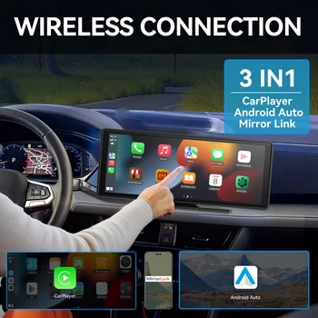 Universal Wireless CarPlay & Android Auto Portable Touchscreen Car Stereo 1