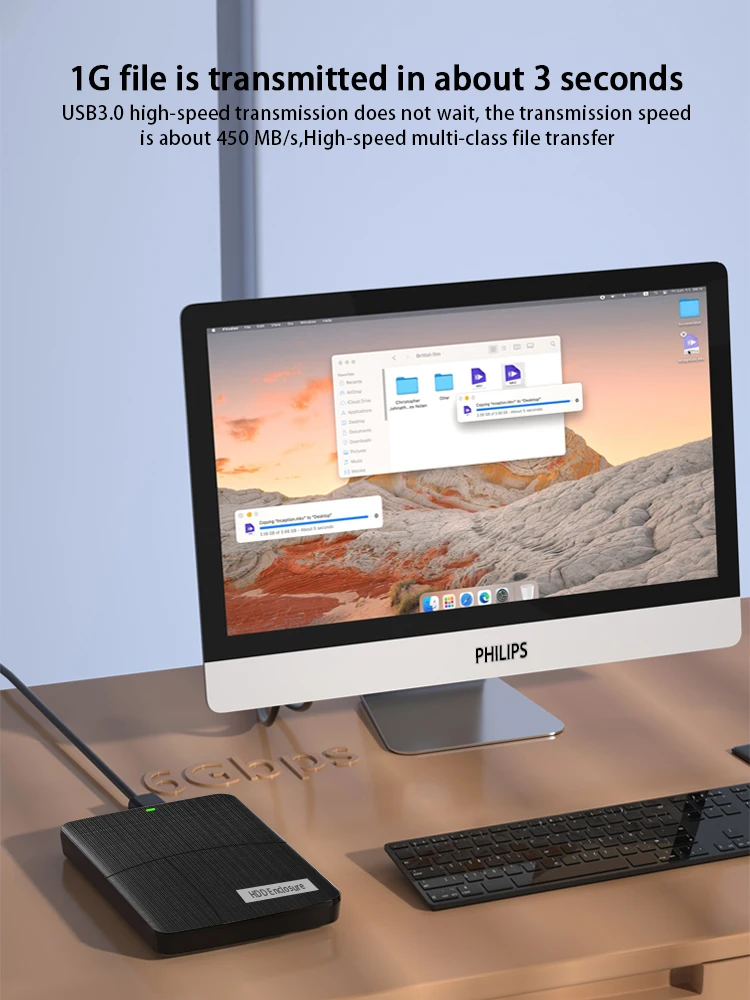 TISHRIC 외장 하드 디스크 케이스 2.5인치 SATA to USB 3.0 하드 드라이브 디스크 인클로저/박스/케이스/하우징 최대 6Gbps HDD 7.5/9/15MM용