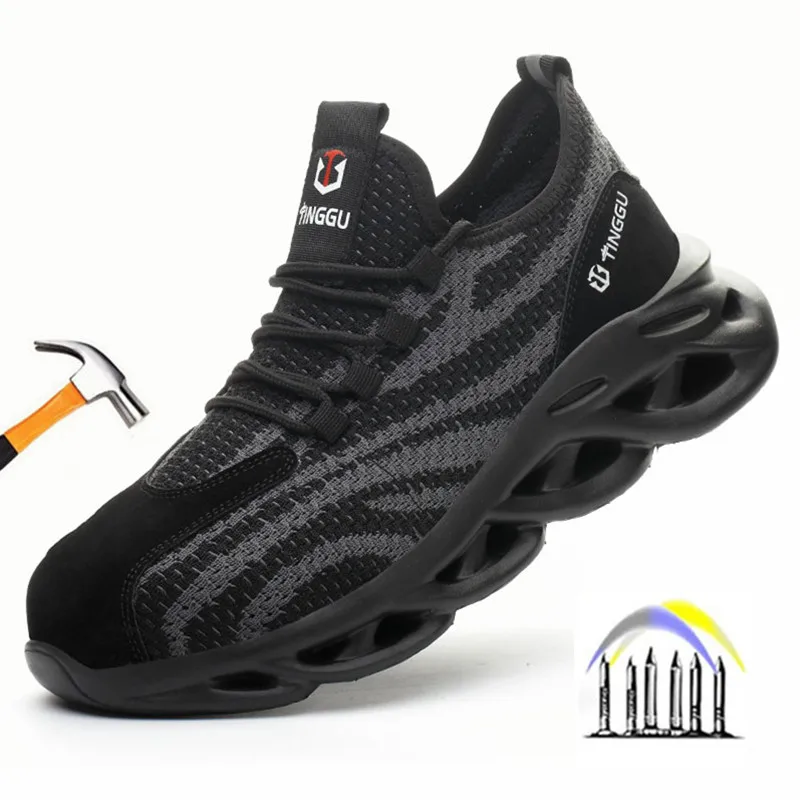 

security shoes men work shoes with steel toe anti puncture working and protective shoes lightweight safety work sneakers for men