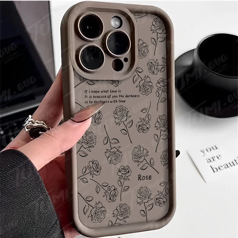 Rose Flower Bowknot Matte Phone Case for Xiaomi POCO X6 X5 X4 GT F3 F4 F5 M6 Pro X3 NFC Mi 13T 12T 11T 13 12 11 Lite 5G NE Cover