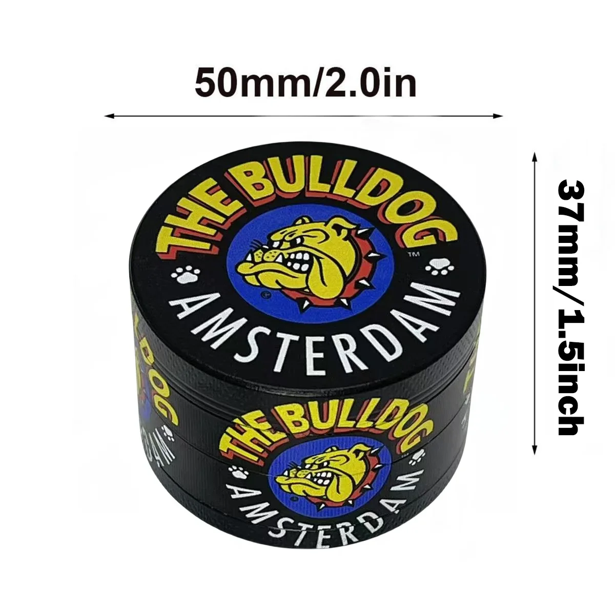 50/63mm Metal Dog Herb Grinder 4-Layer Manual Spice Mill Pepper Mortar Raw Grass Tobacco Grinder Smoking Cigarette Accessories 3