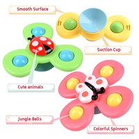 3PCS Suction Cup Fidget Spinner Toy For kids Infant Sensory Relief Stress Educational Bath Toys Baby Games Rotating Rattle Gift 2