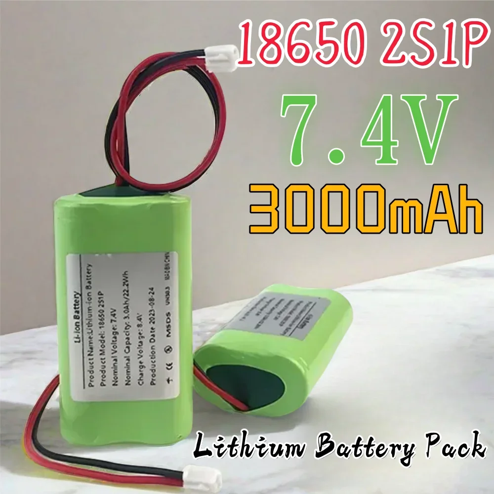 

7.4V 3000mAh 2S1P XH2.54-2P Plug Lithium Battery Pack, Suitable for Power Toy Accessories, LED Lights,Security Equipment etc