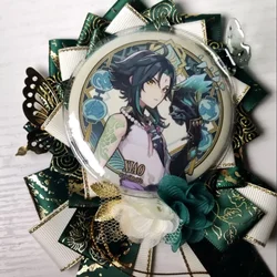 Luxury DIY Flower Alloy Badge Holder Cosplay Fill Bag Itabag Decoration Pins Brooches Ribbon Bowtie Backpack Badge Base Tray