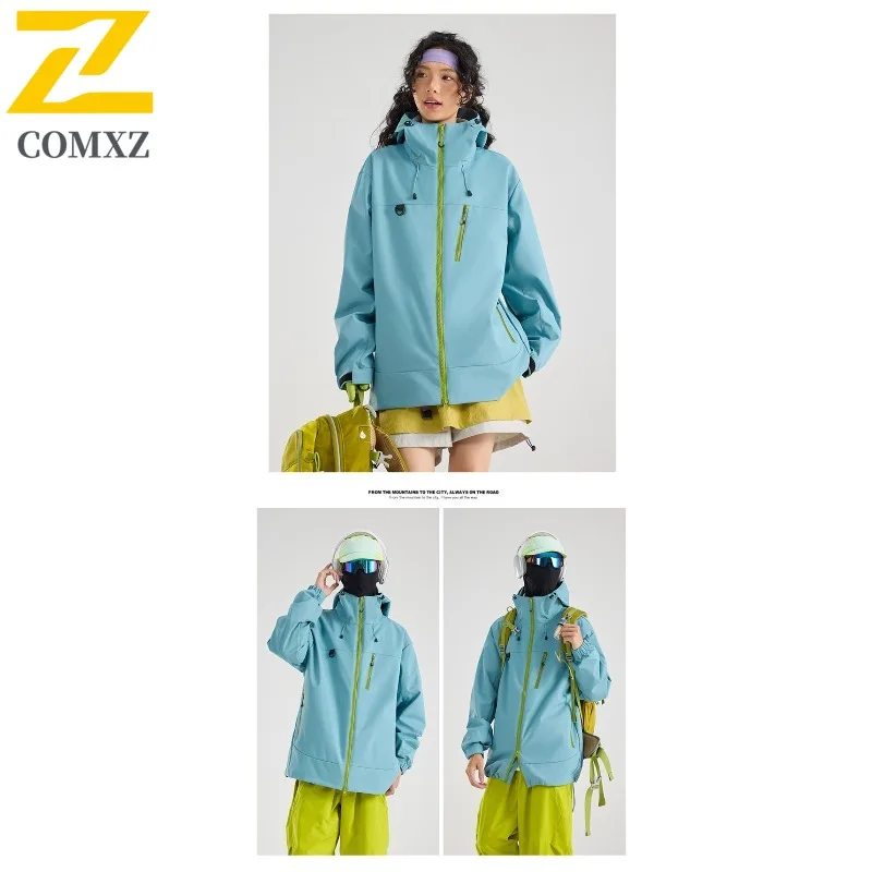 COMXZ Luxury Loose Men Jacket Versatile Camping Durable Motorcycle Coat Fashion Hooded Street Style Comfortable Autumn Outerwear