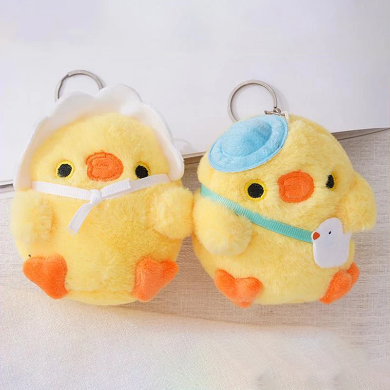 

8cm Creative Small Yellow Chicken Stuffed Animal Plush Toy Cute Backpack Chick Plush Doll Boy Girl Birthday Gifts Room Decor