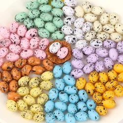 Set of 10 Mini Speckled Easter Egg Decorations - Cute Kawaii Resin Accessories - 1x1.5cm (10pcs random color)