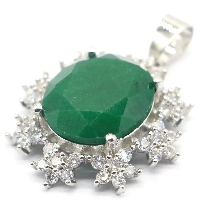 7g Real Customized 925 Solid Sterling Silver  PENDANT Fantastic Real Green Emerald Orange Spessartine Garnet Violet TanzaniteCZ