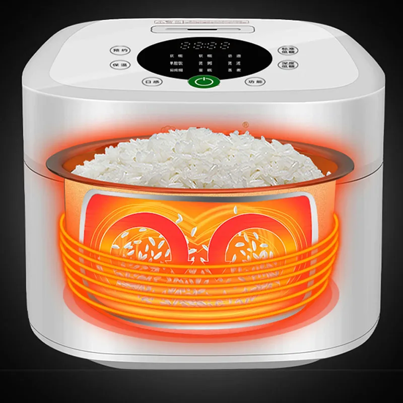 SUPER Rice Cooker 4-liter 3-8 Person Electric Rice Cooker Uncoated  Stainless Steel Inner Liner 24-hour Intelligent Reservation