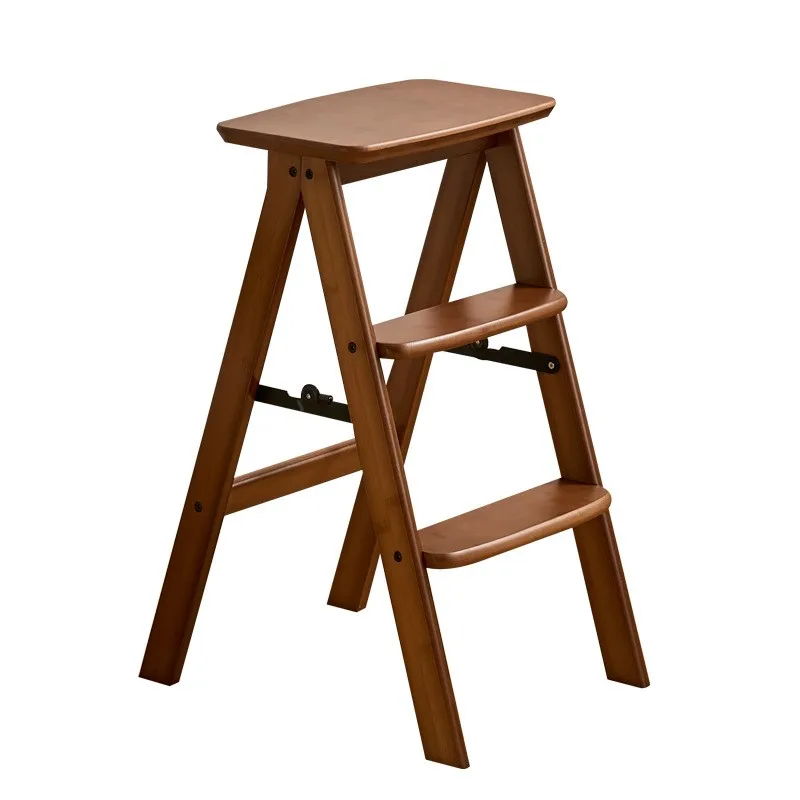 X&D Household Multifunctional Kitchen High Stool Foldable Stool Three Step Ladder Portable Thick Stable Small