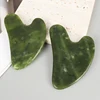 Helu Jade Gua Sha Tool Xiuyan Jade Heart-shape Massager Neck Massage Guasha Beauty Product Skin Care health Tool 2 Helu Jade Gua Sha Tool Xiuyan Jade Heart-shape Massager Neck Massage Guasha Beauty Product Skin Care health Tool 2