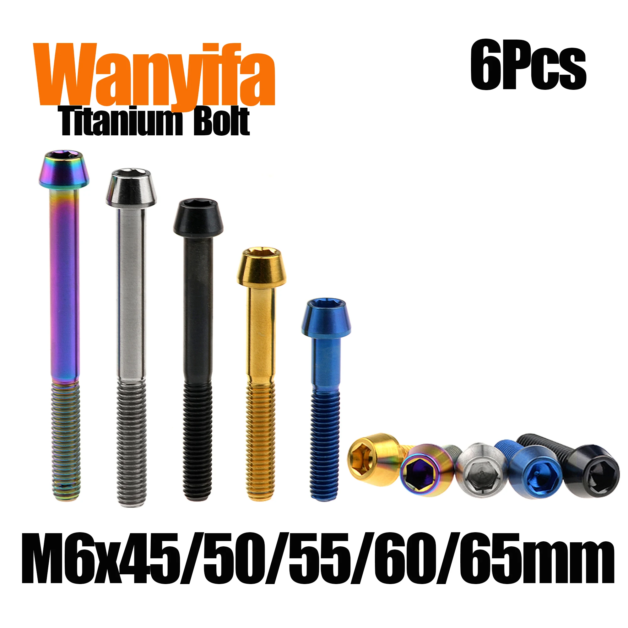 

Детали для горного велосипеда, шестигранные болты M6x45/50/55/60/65 мм, винты для модификации велосипедов