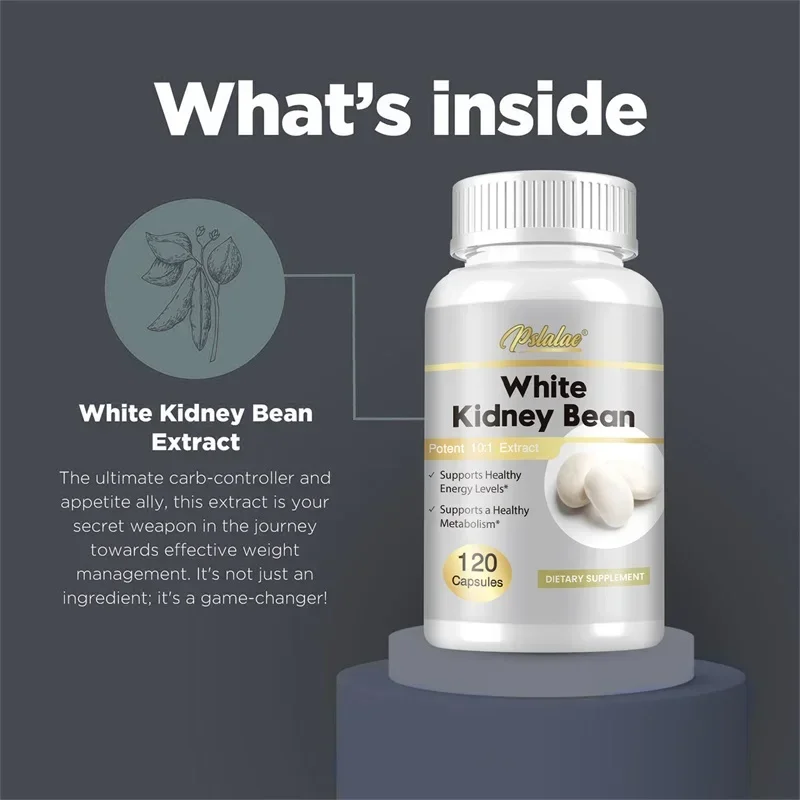 White Kidney Bean-Appetite Suppressant and Metabolism Booster Fat Reducer & Bloating Relief Vegan Non-GMO