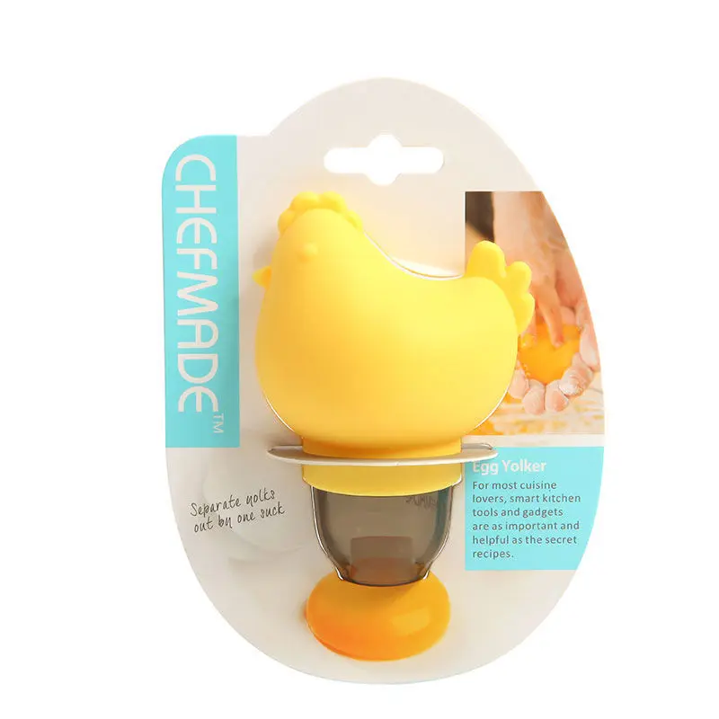 Egg Separator Creative Cute Household Kitchen Tools Egg White and Yolk Separator Liquid Silicone Baking