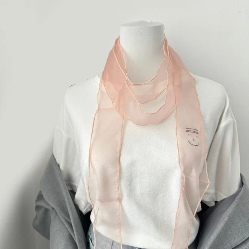 

Photography Spring Yarn Scarf Narrow Scarf Sweet Female Long Scarf Breathable
