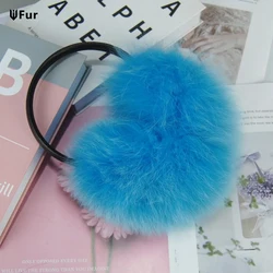 2024 New Fashion Women Fluffy Real Fox Fur Earmuffs Winter Lady Big Pompoms Fox Fur Plush Ear Muff 100% Natural Fox Fur Earlaps