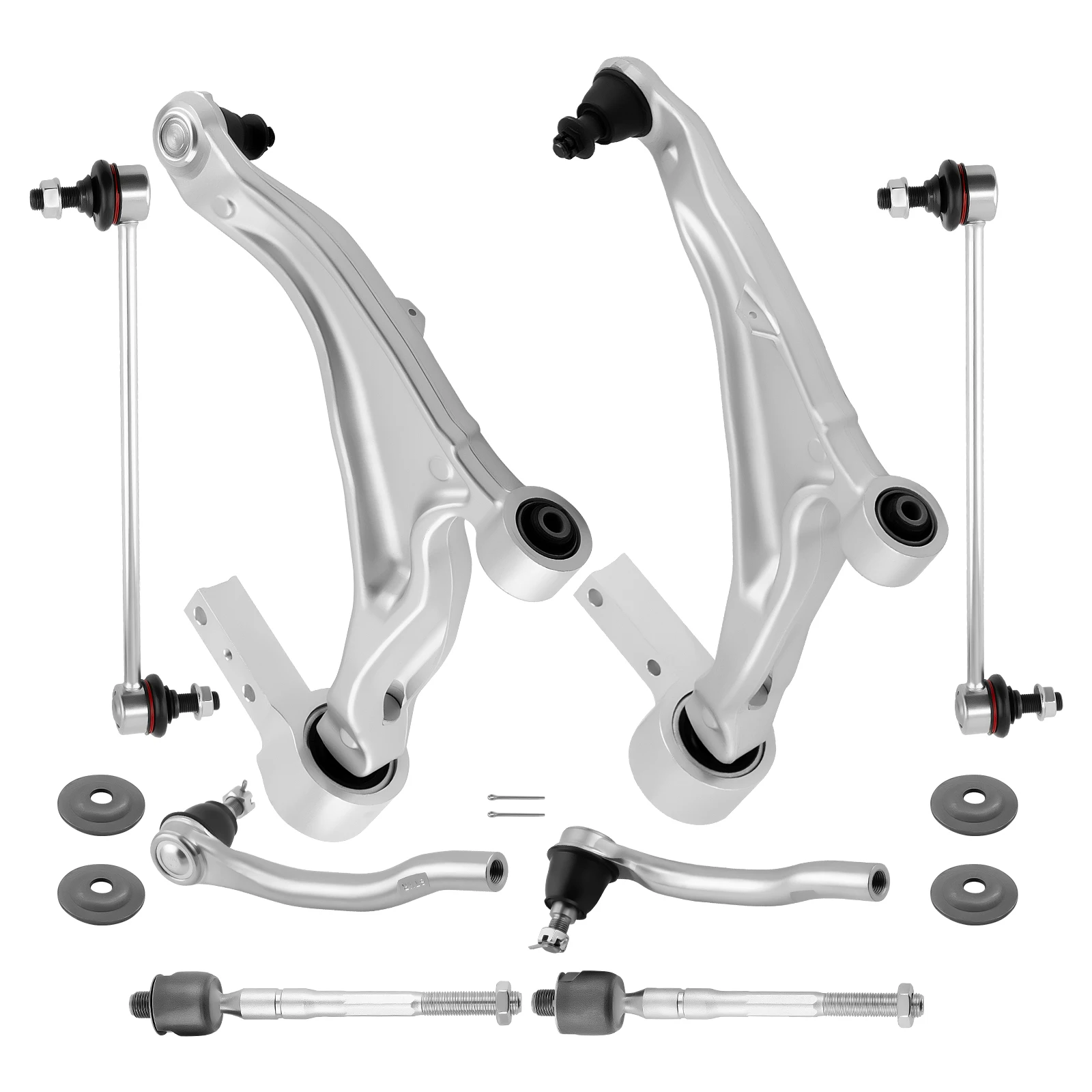 

8pcs Front Lower Control Arm w/ Ball Joint Tie Rods Kit For Acura MDX 2007-2013 Left & Right