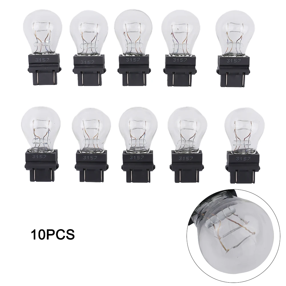 10 Pack 3157 Brake Light Bulbs Set Clear And Amber Tail-Signal Brake Light Bulbs Car Backup Reverse Signal Turn Lamp