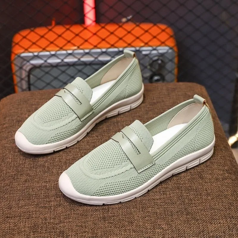

Spring Autumn Women's Shoes 2023 Flat with Breathable Mesh Shoes Comfortable Casual Shoes Solid Color Non-slip Female Shoes