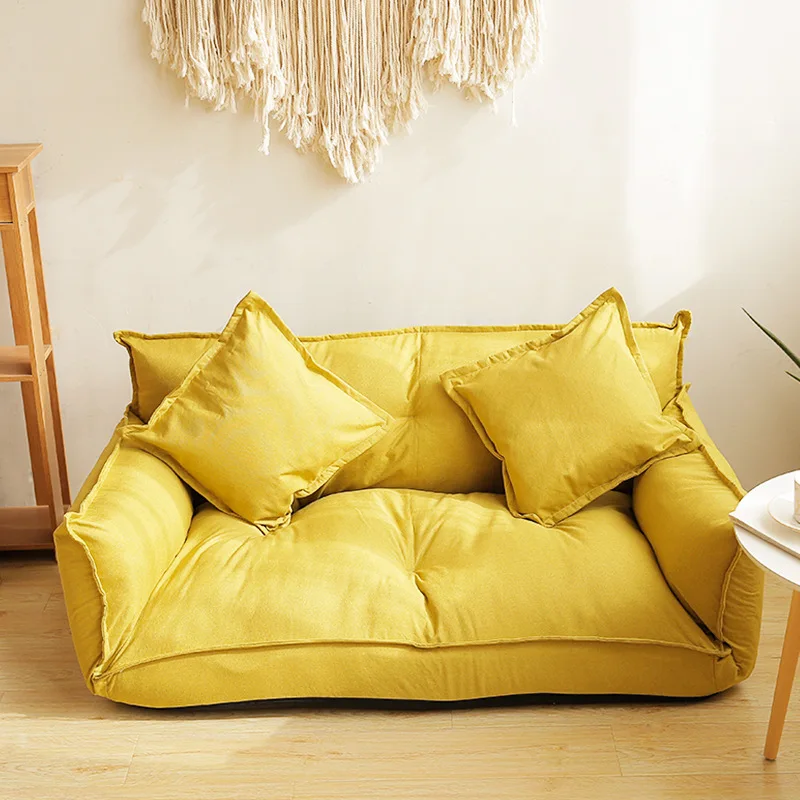 모던한 디자인 바닥 소파 침대, 5 위치 조절 가능, 레이지 소파, 일본식 가구, 거실 리클라이닝 접이식 소파 소파 